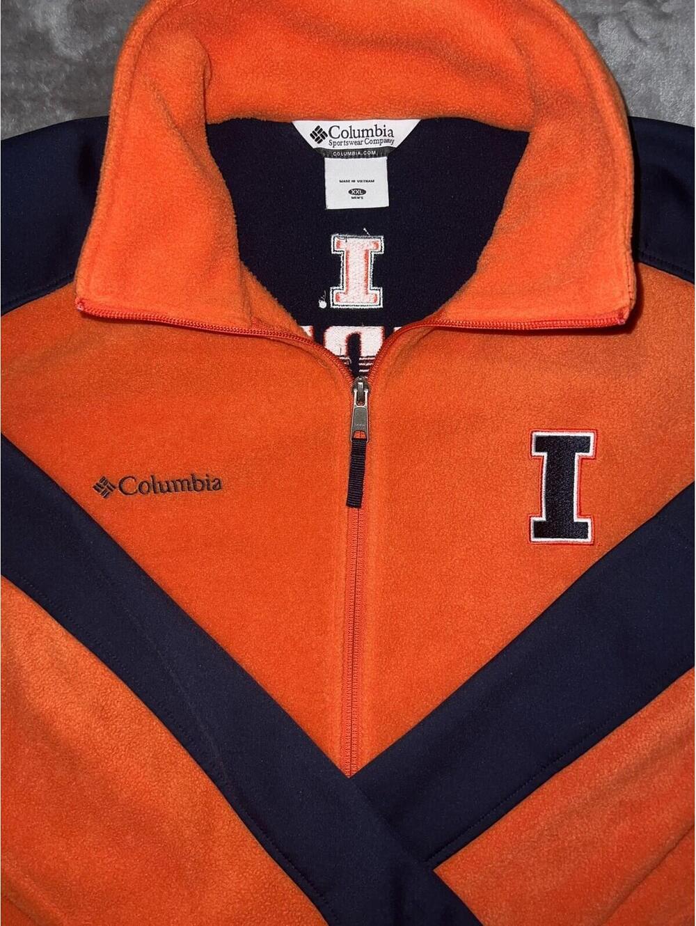 Columbia Sweater Mens XXL NCAA University Of Illinois Fighting Illini Football